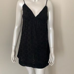 👗3/$50👗 Forever 21 Eyelet Mini Dress cotton Small Black